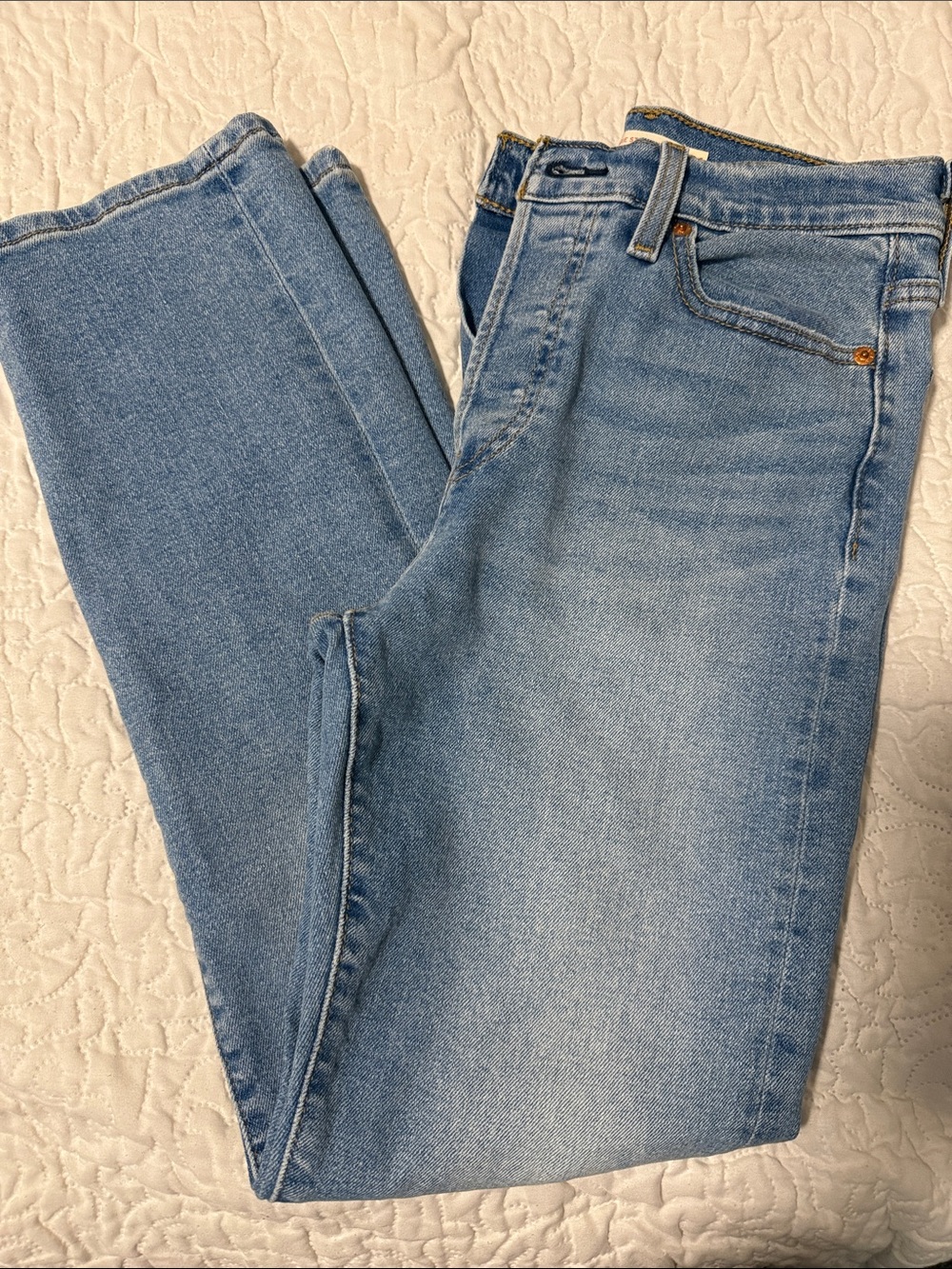 Levi's Light Blue Wedgie Straight Jeans